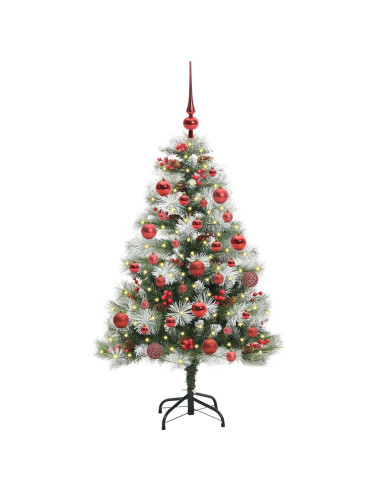Albero di Natale artificiale Verde e bianco 150 cm