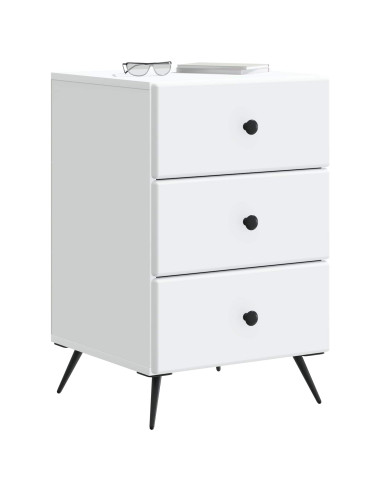Armadio da Notte Bianco 43 x 41 x 66,5 cm Legno ingegnerizzato