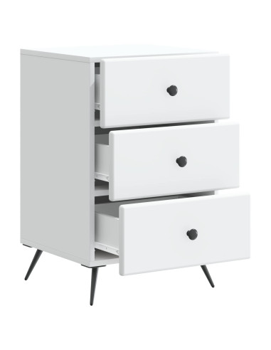 Armadio da Notte Bianco 43 x 41 x 66,5 cm Legno ingegnerizzato