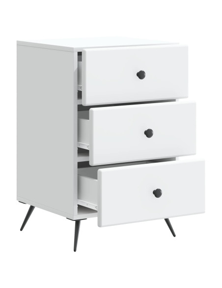 Armadio da Notte Bianco 43 x 41 x 66,5 cm Legno ingegnerizzato