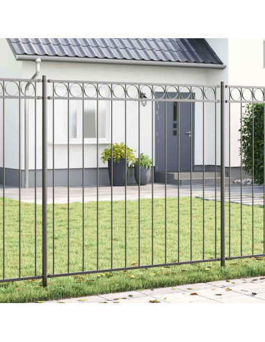 Elemento Recinzione ASSEN Grigio 170 x 200 cm Acciaio