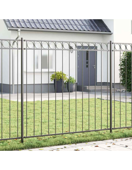 Elemento Recinzione ASSEN Grigio 170 x 200 cm Acciaio