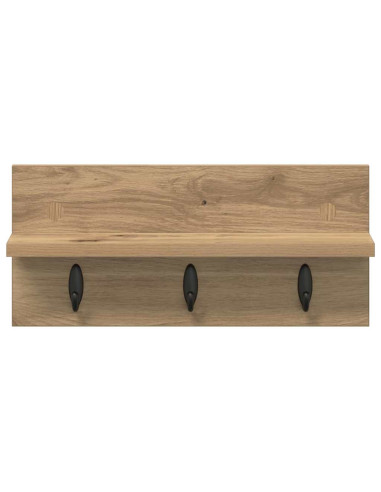 Appendiabiti a muro Rovere artigianale 40 x 10,5 x 18 cm