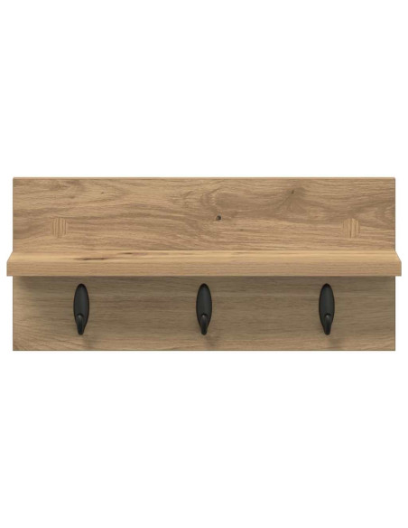 Appendiabiti a muro Rovere artigianale 40 x 10,5 x 18 cm