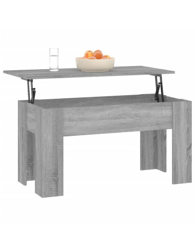 Tavolino da Salotto Grigio Sonoma 101x49x52cm Legno Multistrato