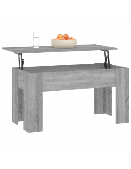Tavolino da Salotto Grigio Sonoma 101x49x52cm Legno Multistrato
