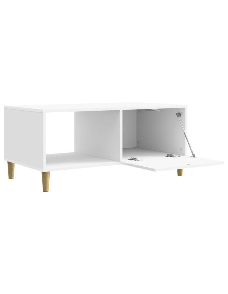 Tavolino da salotto Bianco Lucido 90 x 50 x 40 cm
