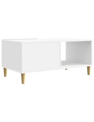 Tavolino da salotto Bianco Lucido 90 x 50 x 40 cm