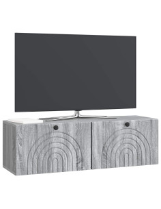 Mobile Porta TV da Muro Grigio Sonoma 98 x 31 x 30 cm 2