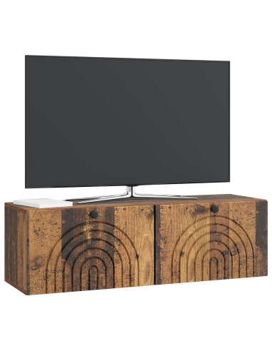 Mobile Porta TV da Muro Legno antico 98 x 31 x 30 cm