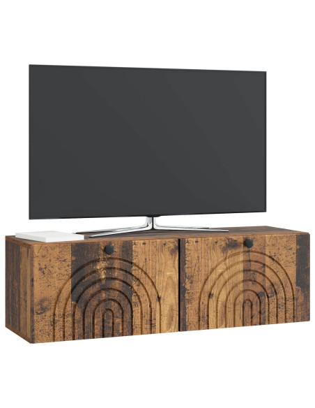 Mobile Porta TV da Muro Legno antico 98 x 31 x 30 cm