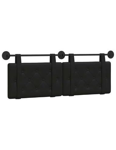 Testata appesa Nero 150 x 55 x 5 cm Pelle Sintetica