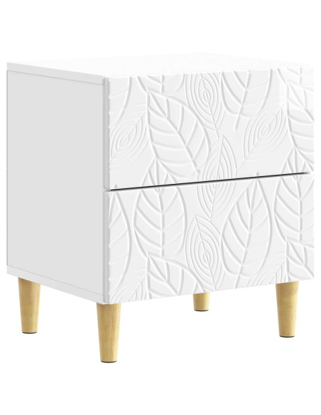 Comodino 2 pcs Bianco Lucido 43 x 34,5 x 48 cm
