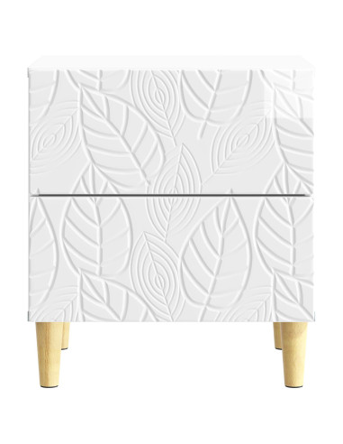 Comodino 2 pcs Bianco Lucido 43 x 34,5 x 48 cm