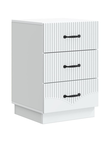 Armadio da Notte Bianco 43 x 41 x 63,5 cm Legno ingegnerizzato