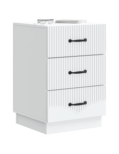 Armadio da Notte Bianco 43 x 41 x 63,5 cm Legno ingegnerizzato 2