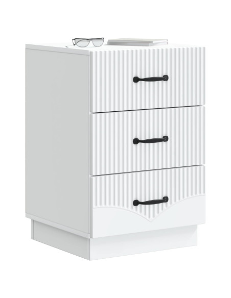 Armadio da Notte Bianco 43 x 41 x 63,5 cm Legno ingegnerizzato