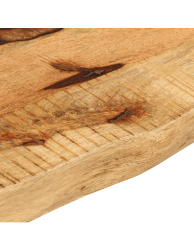 Piano Tavolo 70x20x3,8 cm Bordi Vivi Legno di Mango Grezzo