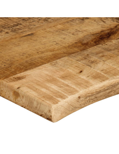 Piano Tavolo 90x60x3,8 cm Bordi Vivi Legno di Mango Grezzo