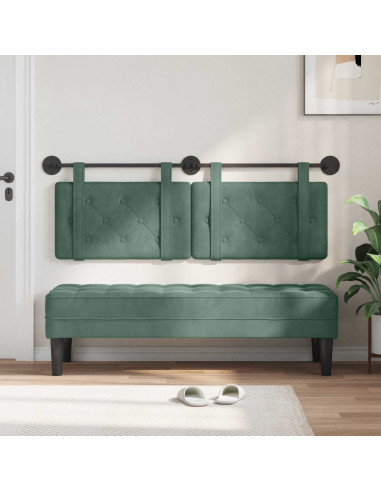 Testata appesa Verde Mare 150 x 55 x 5 cm Velluto