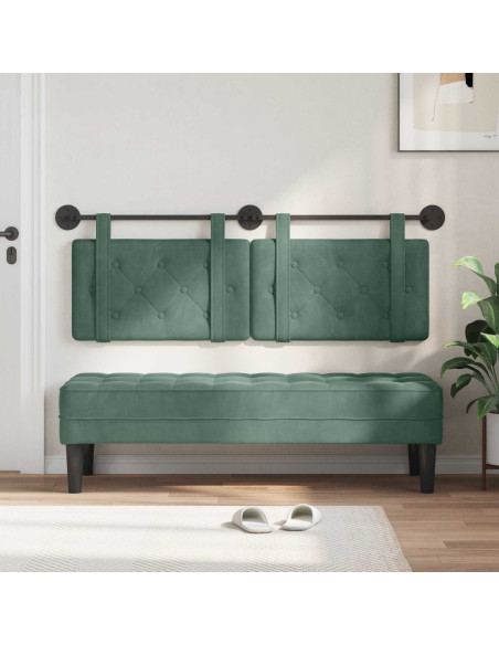 Testata appesa Verde Mare 150 x 55 x 5 cm Velluto