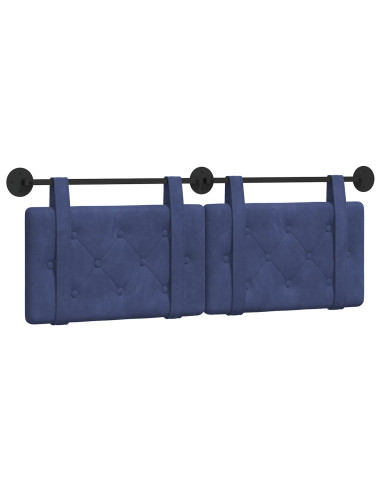 Testata appesa Blu Polizia 150 x 55 x 5 cm Velluto
