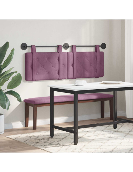 Testata appesa Montaggio a parete Viola 150 x 55 x 5 cm Velluto
