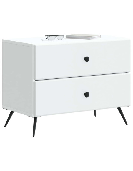 Armadio da Notte con cassetto Bianco 62 x 34,5 x 47,5 cm