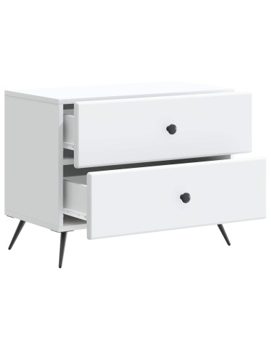 Armadio da Notte con cassetto Bianco 62 x 34,5 x 47,5 cm