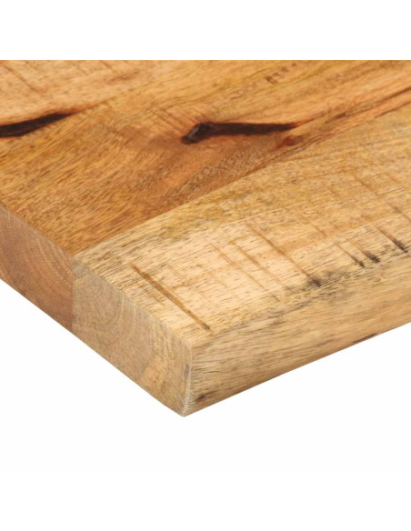 Piano Tavolo 100x40x2,5 cm Bordi Vivi Legno di Mango Grezzo