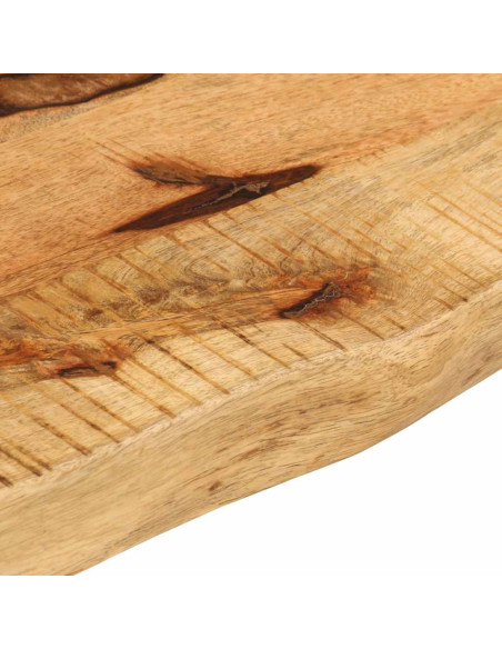Piano Tavolo 100x40x2,5 cm Bordi Vivi Legno di Mango Grezzo