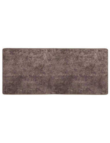 Runner Tappeto MARSA Grigio 100 x 50 cm Poliestere e PVC