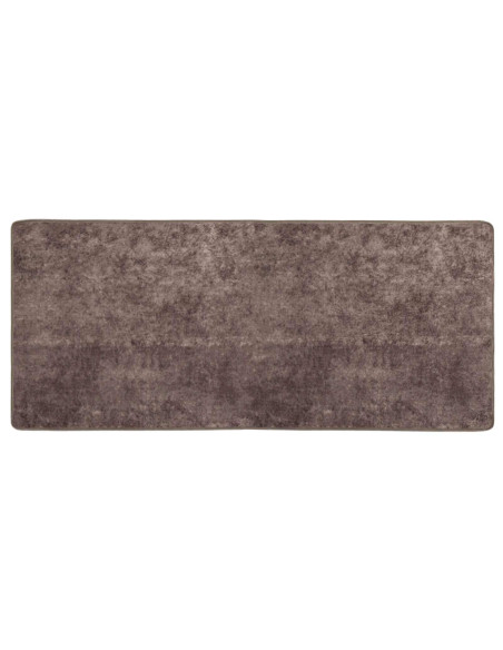 Runner Tappeto MARSA Grigio 100 x 50 cm Poliestere e PVC