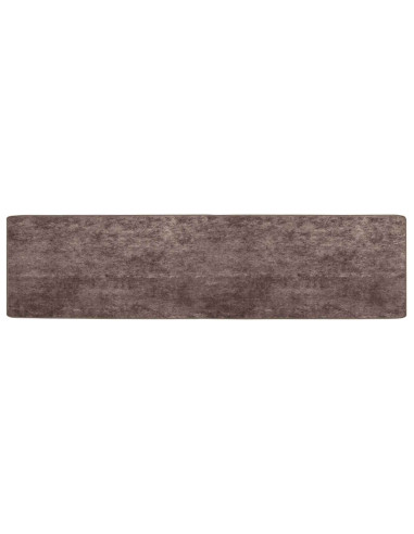 Runner Tappeto MARSA Grigio 200 x 50 cm Poliestere e PVC