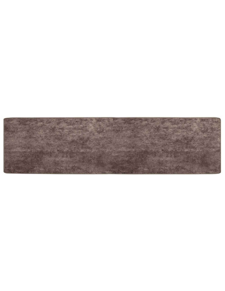 Runner Tappeto MARSA Grigio 200 x 50 cm Poliestere e PVC