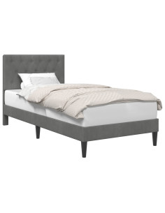 Struttura del letto Grigio Scuro 80 x 200 cm Velluto 2