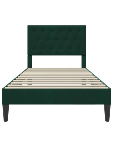 Struttura del letto Verde Scuro 80 x 200 cm Velluto