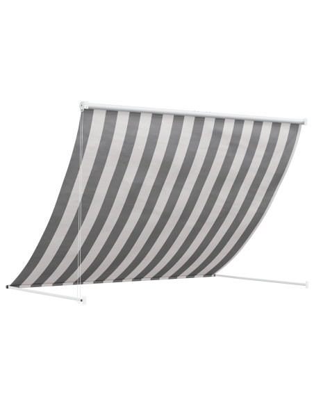Tenda da Sole Antracite e Bianco 350 x 150 cm