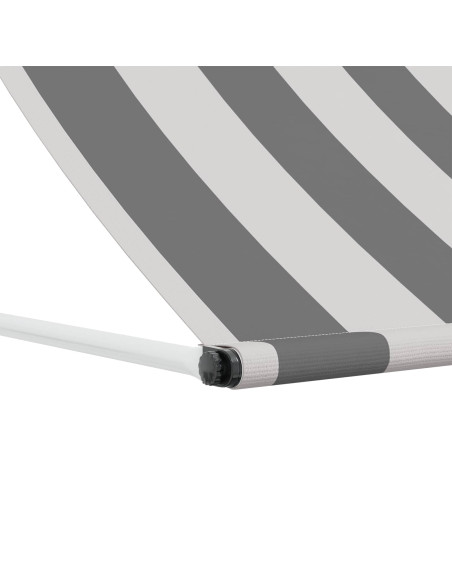 Tenda da Sole Antracite e Bianco 350 x 150 cm