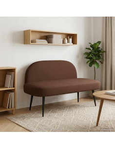 Panchina imbottita con schienale Marrone 110 x 60 x 76 cm