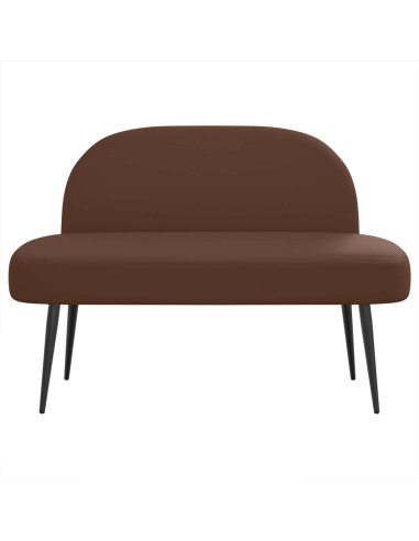 Panchina imbottita con schienale Marrone 110 x 60 x 76 cm