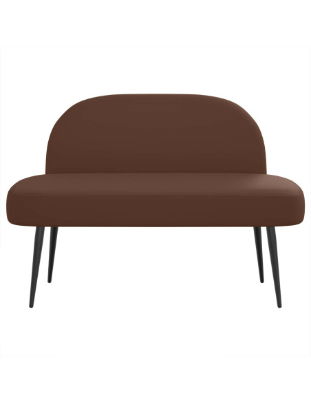 Panchina imbottita con schienale Marrone 110 x 60 x 76 cm