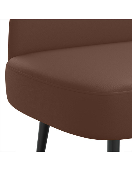 Panchina imbottita con schienale Marrone 110 x 60 x 76 cm