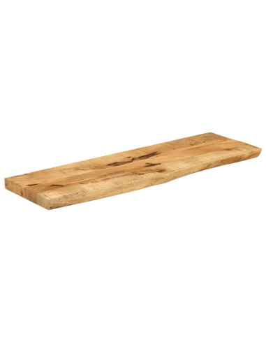 Piano Tavolo 100x40x3,8 cm Bordi Vivi Legno di Mango Grezzo