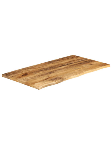 Piano Tavolo 100x60x3,8 cm Bordi Vivi Legno di Mango Grezzo
