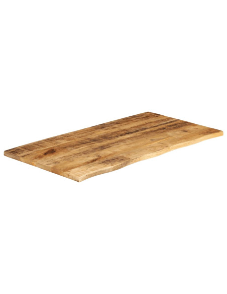 Piano Tavolo 100x60x3,8 cm Bordi Vivi Legno di Mango Grezzo
