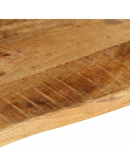 Piano Tavolo 80x60x3,8 cm Bordi Vivi Legno di Mango Grezzo
