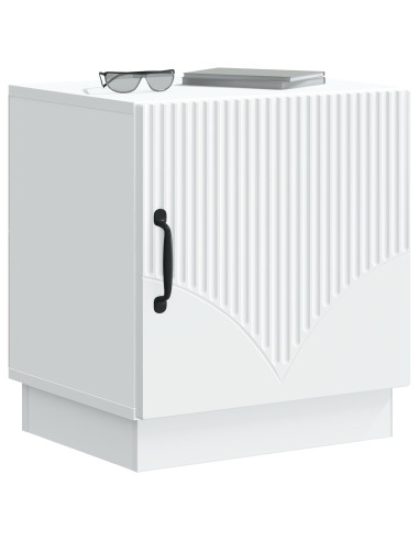 Comodino Bianco 43 x 34,5 x 47 cm Legno ingegnerizzato
