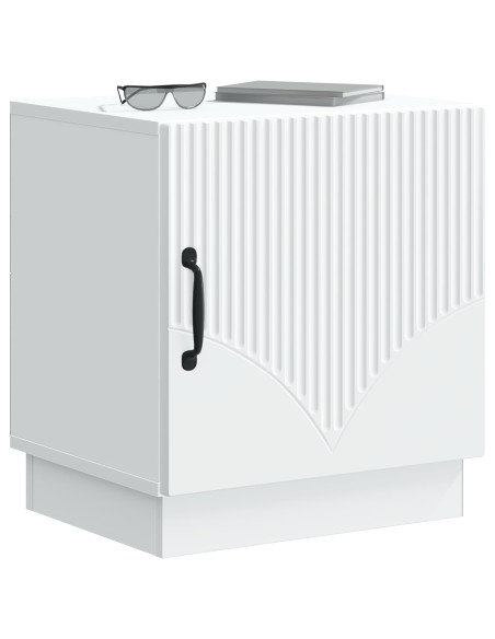 Comodino Bianco 43 x 34,5 x 47 cm Legno ingegnerizzato