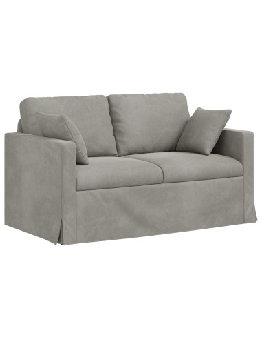 Set di divani 2 pcs Grigio chiaro 138 x 78 x 80 cm Velluto